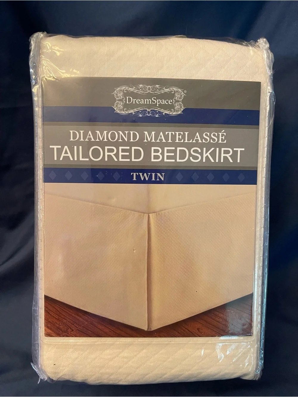 Diamond Matelassé Tailored Bedskirt - Twin - Ivory